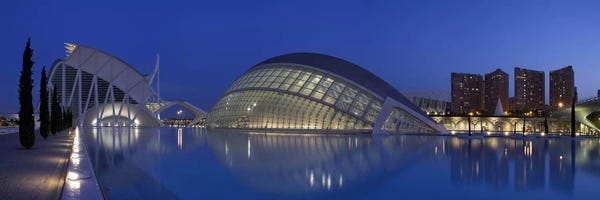 Valencian Community: Opera house at the waterfront, Ciutat De Les Arts I Les Ciencies, Valencia, Spain by Panoramic Images