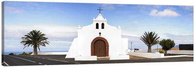 Chapel on a hill, Tiagua, Lanzarote, Canary Islands, Spain Canvas Art Print