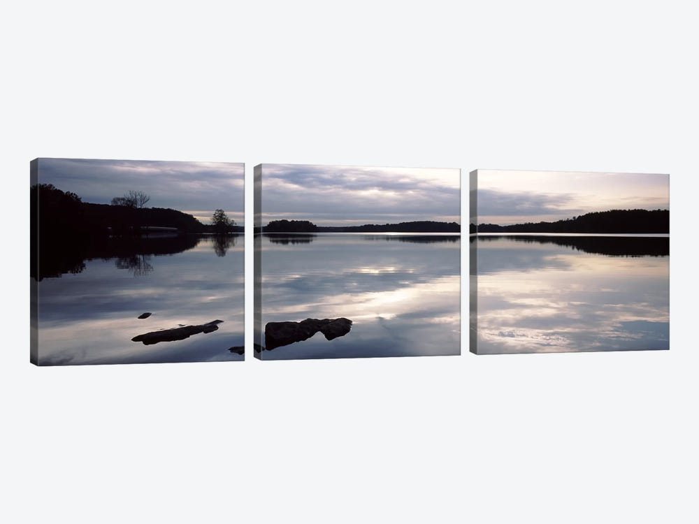 Reflection of clouds in a lake, Loch Raven Reservoir, Lutherville-Timonium, Baltimore County, Maryland, USA by Panoramic Images 3-piece Canvas Art