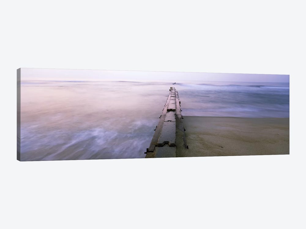 Tide break on the beach at sunrise, Cape Hatteras National Seashore, North Carolina, USA by Panoramic Images 1-piece Art Print