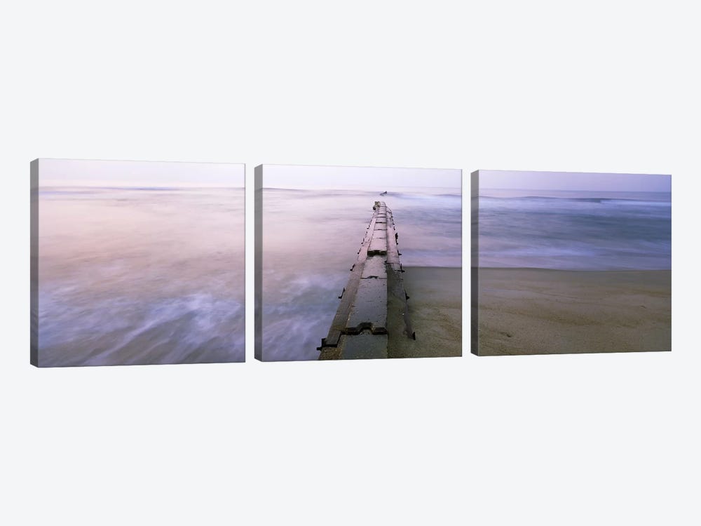 Tide break on the beach at sunrise, Cape Hatteras National Seashore, North Carolina, USA by Panoramic Images 3-piece Art Print