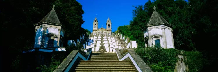 Low angle view of a cathedralSteps of the Five Senses, Bom Jesus Do Monte, Braga, Portugal