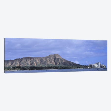 Buildings with mountain range in the background, Diamond Head, Honolulu, Oahu, Hawaii, USA Canvas Print #PIM9366} by Panoramic Images Canvas Artwork