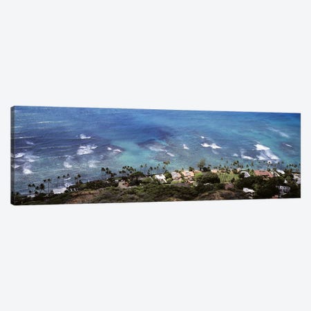 Aerial view of the pacific ocean, Ocean Villas, Honolulu, Oahu, Hawaii, USA Canvas Print #PIM9367} by Panoramic Images Canvas Art