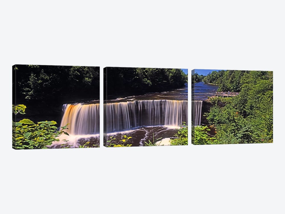 Upper Falls, Tahquamenon Falls, Tahquamenon Falls State Park, Michigan, USA by Panoramic Images 3-piece Canvas Wall Art