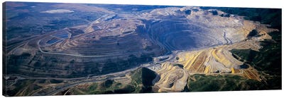 Aerial View Of A Copper Mine, Utah, USA Canvas Art Print - Utah Art