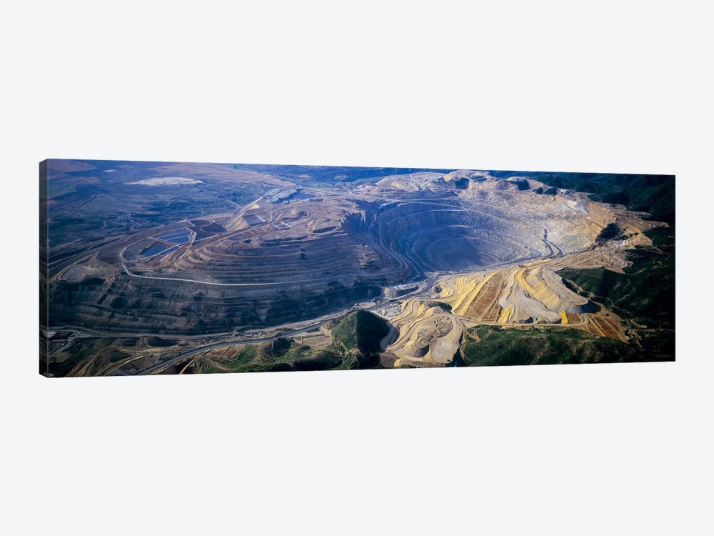 Aerial View Of A Copper Mine, Utah, USA by Panoramic Images 1-piece Canvas Wall Art
