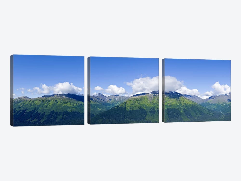 Mountain range, Chugach Mountains, Anchorage, Alaska, USA by Panoramic Images 3-piece Canvas Wall Art