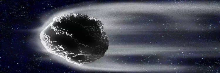 Comet in space