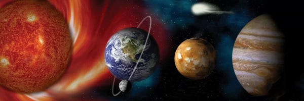 Kids Educational Art: Sun and planets by Panoramic Images