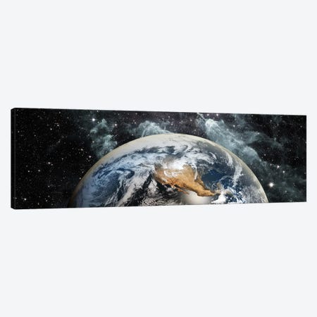 Earth in space Canvas Print #PIM9399} by Panoramic Images Canvas Artwork