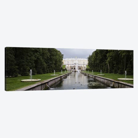Canal at Grand Cascade at Peterhof Grand Palace, St. Petersburg, Russia Canvas Print #PIM9428} by Panoramic Images Canvas Wall Art