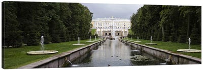 Canal at Grand Cascade at Peterhof Grand Palace, St. Petersburg, Russia Canvas Art Print - Russia Art
