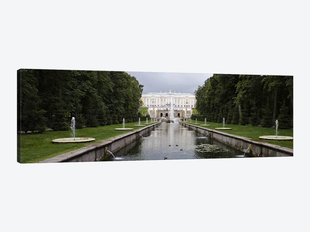 Canal at Grand Cascade at Peterhof Grand Palace, St. Petersburg, Russia by Panoramic Images 1-piece Canvas Art