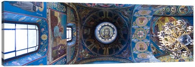 Interiors of a church, Church of The Savior On Spilled Blood, St. Petersburg, Russia Canvas Art Print - Dome Art