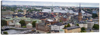 High-Angle View Of Gamla Stan (Old Town), Stockholm, Sweden Canvas Art Print - Stockholm