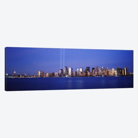 Tribute in Light, World Trade Center, Lower Manhattan, Manhattan, New York City, New York State, USA Canvas Print #PIM9437} by Panoramic Images Canvas Artwork