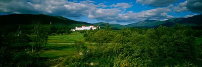 Hotel in the forestMount Washington Hotel, Bretton Woods, New Hampshire, USA by Panoramic Images canvas print