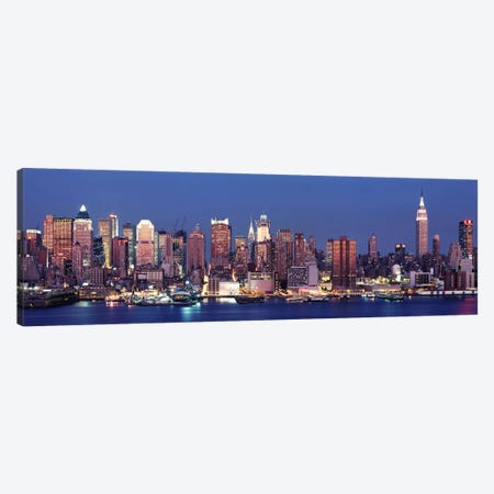 Dusk, West Side, NYC, New York City, USA Canvas Print #PIM9440} by Panoramic Images Canvas Art