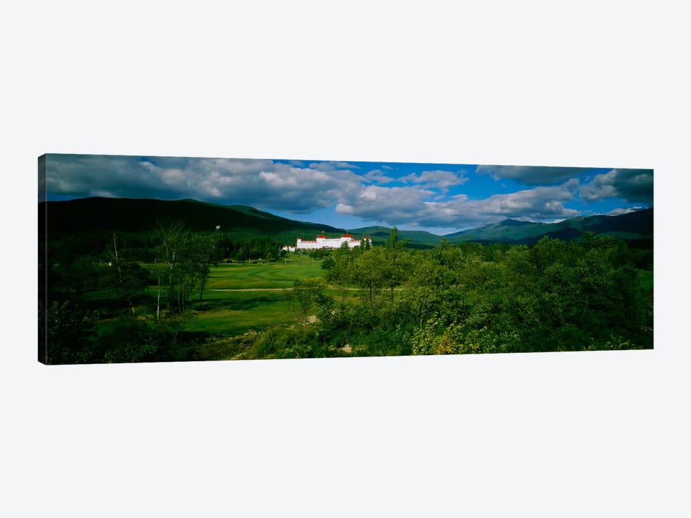 Hotel in the forestMount Washington Hotel, Bretton Woods, New Hampshire, USA by Panoramic Images 1-piece Canvas Artwork