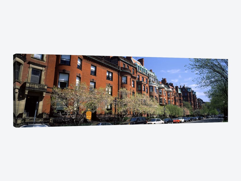 Buildings in a streetCommonwealth Avenue, Boston, Suffolk County, Massachusetts, USA by Panoramic Images 1-piece Art Print
