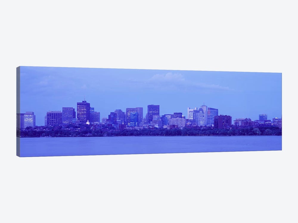 Skyscrapers at the waterfront, Charles River, Boston, Suffolk County, Massachusetts, USA by Panoramic Images 1-piece Canvas Art Print