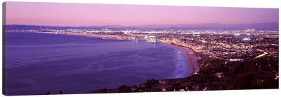 View of Los Angeles downtown, California, USA Canvas Art Print - Coastline Art