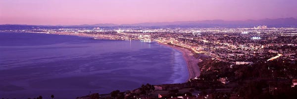 Panoramic Images: View of Los Angeles downtown, California, USA by Panoramic Images