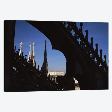 Low angle view of a cathedral, Duomo Di Milano, Milan, Lombardy, Italy Canvas Print #PIM9493} by Panoramic Images Canvas Art Print