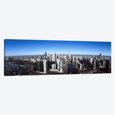 Skyscrapers in a city, Trump Tower, Chicago River, Chicago, Cook County, Illinois, USA 2011 Canvas Print #PIM9502} by Panoramic Images Canvas Print