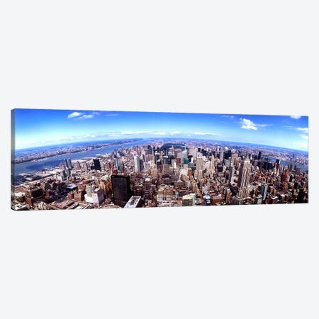 Skyscrapers in a city, Manhattan, New York City, New York State, USA 2011 Canvas Print #PIM9506} by Panoramic Images Canvas Artwork