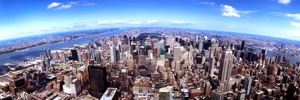 New York City Skylines: Skyscrapers in a city, Manhattan, New York City, New York State, USA 2011 by Panoramic Images