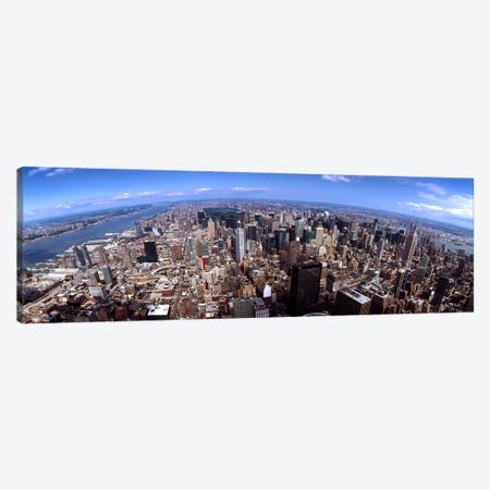 Skyscrapers in a city, Manhattan, New York City, New York State, USA 2011 #2 Canvas Print #PIM9507} by Panoramic Images Canvas Wall Art