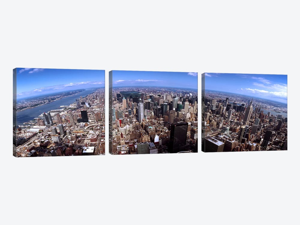 Skyscrapers in a city, Manhattan, New York City, New York State, USA 2011 #2 by Panoramic Images 3-piece Canvas Art