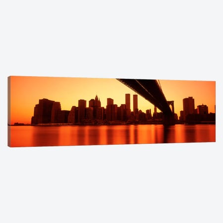USANew York, East River and Brooklyn Bridge Canvas Print #PIM953} by Panoramic Images Canvas Art