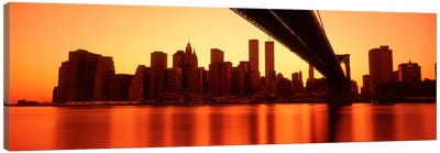 USANew York, East River and Brooklyn Bridge Canvas Art Print - Brooklyn Bridge