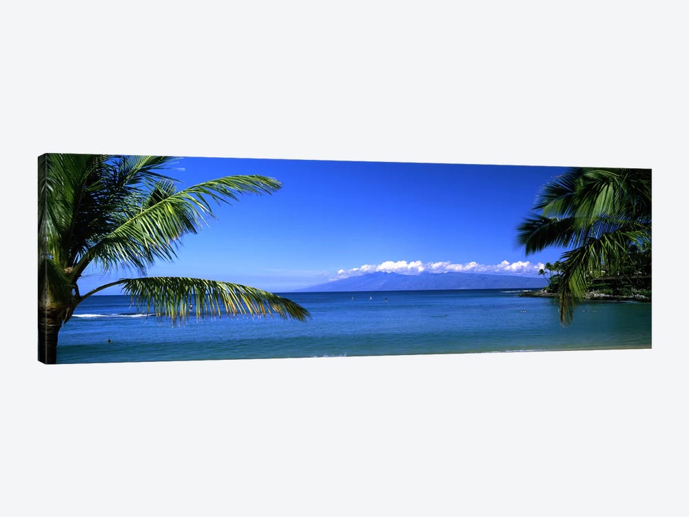 Distant View Of Molokai From Kapalua Beach, Maui, Hawaii, USA by Panoramic Images 1-piece Art Print