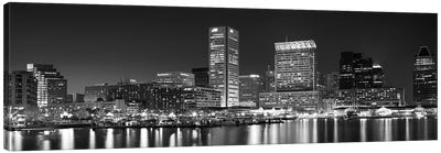 City at the waterfront, Baltimore, Maryland, USA Canvas Art Print - Panoramic Cityscapes