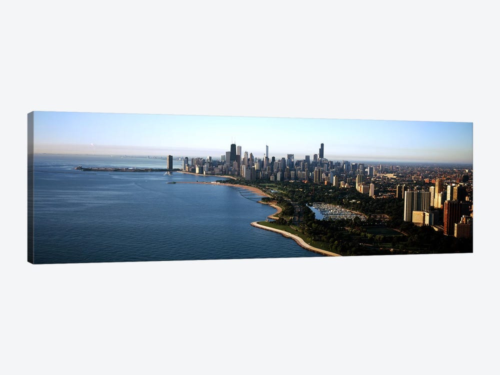Skyscrapers at the waterfront, Grant Park, Lake Michigan, Chicago, Cook County, Illinois, USA 2011 by Panoramic Images 1-piece Canvas Art