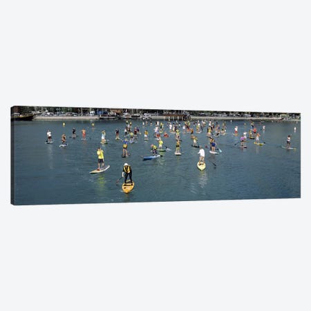 Paddleboarders in the Pacific Ocean, Dana Point, Orange County, California, USA Canvas Print #PIM9560} by Panoramic Images Canvas Print