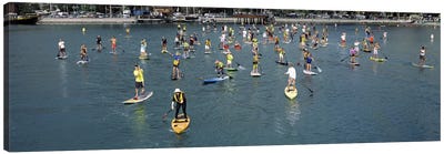 Paddleboarders in the Pacific Ocean, Dana Point, Orange County, California, USA Canvas Art Print - Boating & Sailing Art