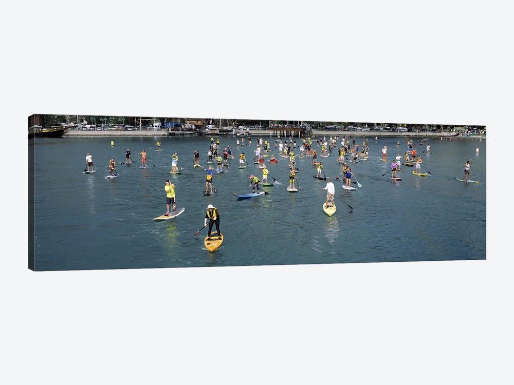 Paddleboarders in the Pacific Ocean, Dana Point, Orange County, California, USA by Panoramic Images 1-piece Art Print