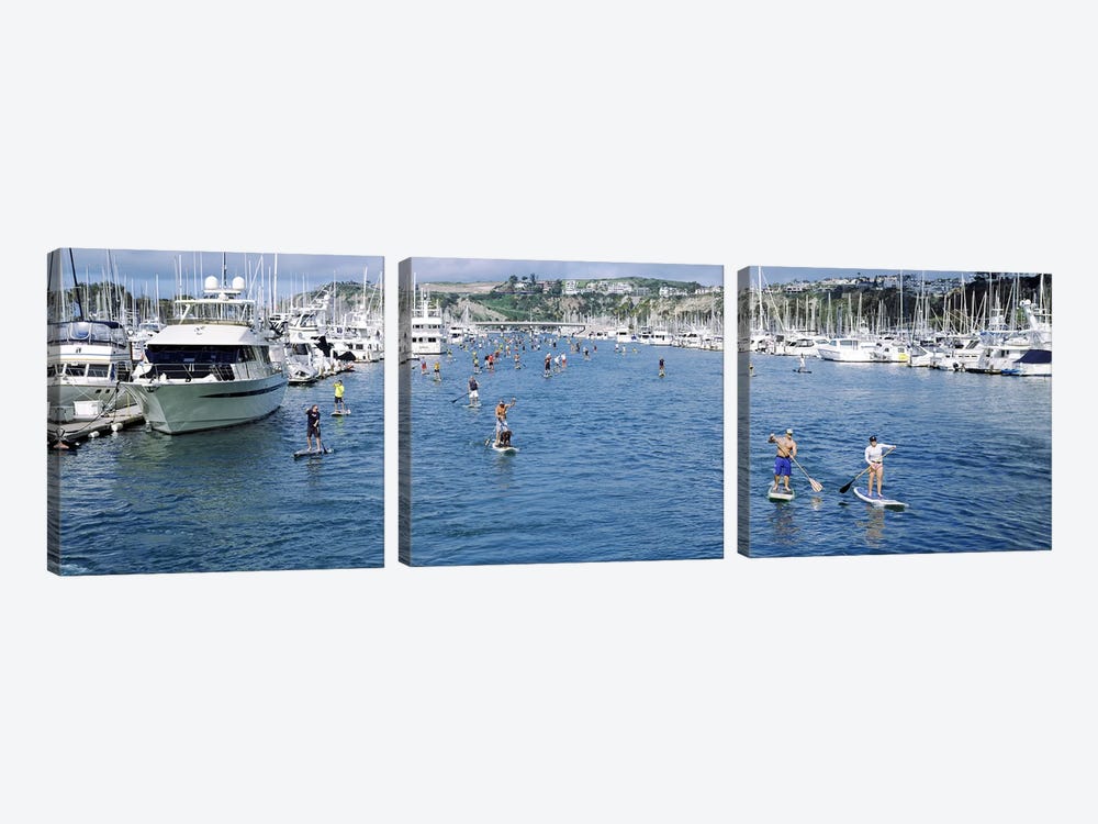 Paddleboarders in the Pacific Ocean, Dana Point, Orange County, California, USA #3 by Panoramic Images 3-piece Art Print