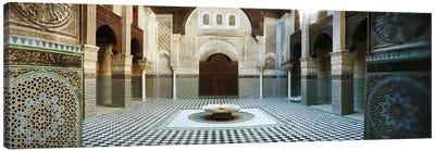Interiors of a medersa, Medersa Bou Inania, Fez, Morocco Canvas Art Print - Islamic Art