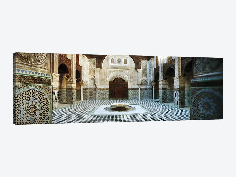 Interiors of a medersa, Medersa Bou Inania, Fez, Morocco by Panoramic Images 1-piece Canvas Artwork