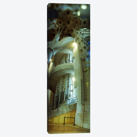 Interiors of a church designed by Catalan architect Antonio Gaudi, Sagrada Familia, Barcelona, Catalonia, Spain Canvas Print #PIM9585} by Panoramic Images Canvas Artwork