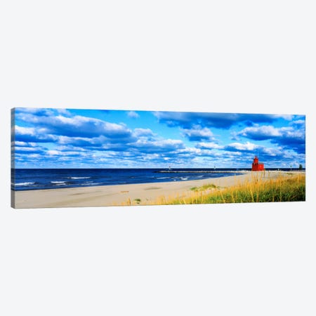Big Red Lighthouse, Holland, Michigan, USA Canvas Print #PIM958} by Panoramic Images Canvas Artwork
