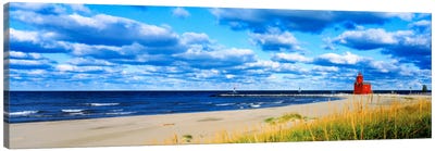 Big Red Lighthouse, Holland, Michigan, USA Canvas Art Print - Panoramic Photography