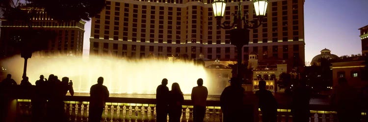 Tourists looking at a fountainLas Vegas, Clark County, Nevada, USA by Panoramic Images wall art