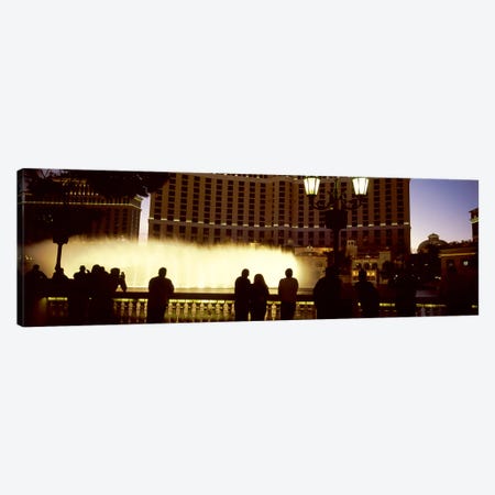 Tourists looking at a fountainLas Vegas, Clark County, Nevada, USA Canvas Print #PIM9600} by Panoramic Images Canvas Art